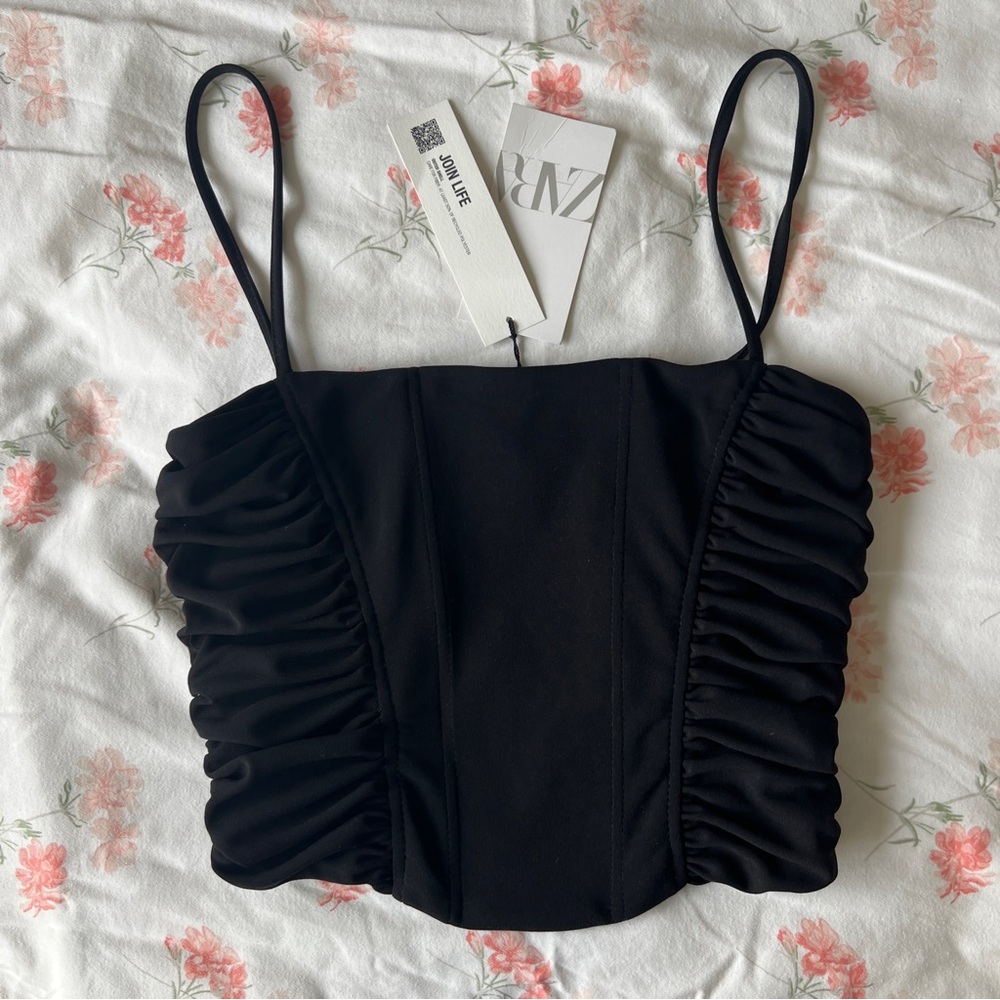 NWT ZARA Ruched Corset